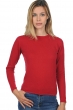 Cachemire pull femme col rond line rouge velours l