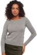 Cachemire pull femme col rond solange gris chine s