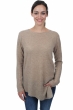 Cachemire pull femme col rond zaia natural brown s