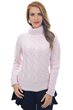 Cachemire pull femme col roule blanche rose pale 2xl