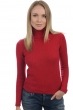 Cachemire pull femme col roule carla rouge velours xl