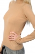 Cachemire pull femme col roule jade camel s