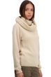 Cachemire pull femme col roule tisha natural beige xs