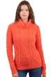 Cachemire pull femme col roule wynona corail lumineux 2xl