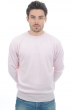 Cachemire pull homme col rond nestor rose pale l