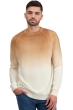 Cachemire pull homme col rond ticino natural ecru camel 4xl