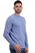 Cachemire pull homme col rond touraine first light blue m
