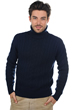 Cachemire pull homme col roule lucas marine fonce m