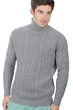 Cachemire pull homme col roule platon gris chine xs