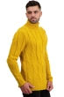 Cachemire pull homme col roule triton moutarde xs