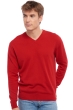 Cachemire pull homme col v gaspard rouge velours l