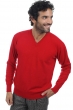 Cachemire pull homme col v hippolyte rouge xs