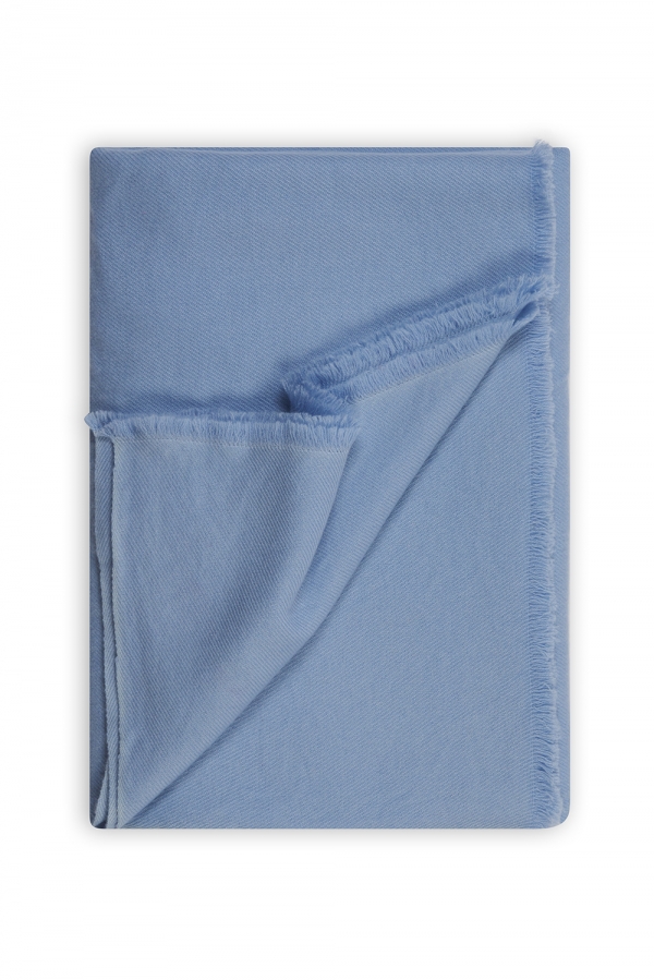 Cachemire accessoires couvertures plaids toodoo plain l 220 x 220 ciel bleu 220x220cm
