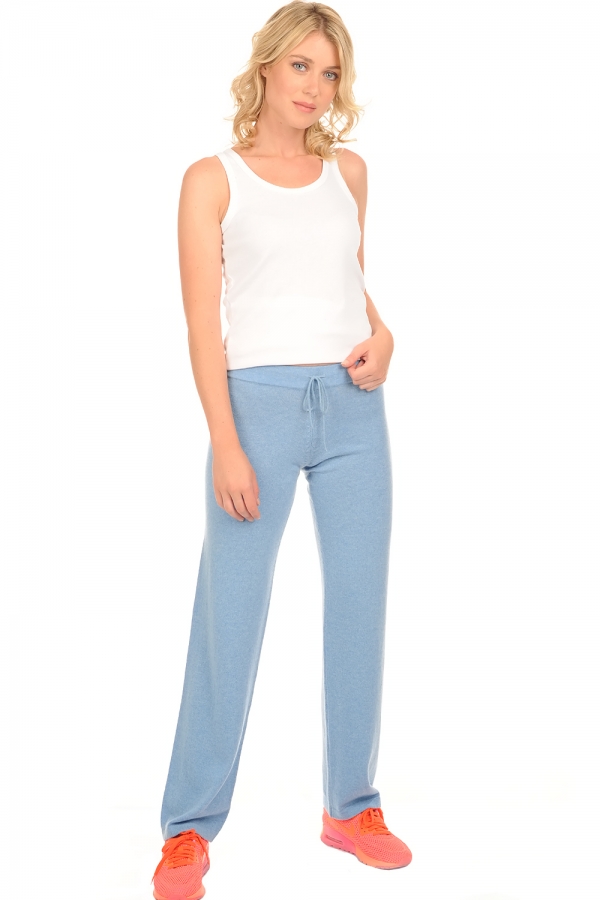 Cachemire pantalon legging femme malice bleu azur chine 3xl