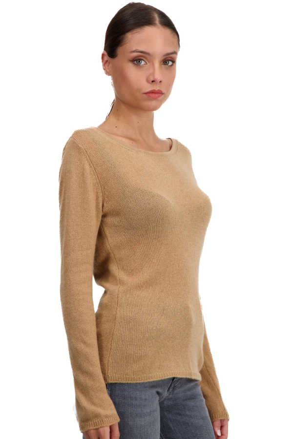 Cachemire pull femme col rond caleen camel 2xl