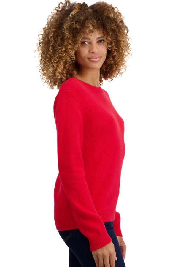 Cachemire pull femme col rond tyrol rouge 2xl