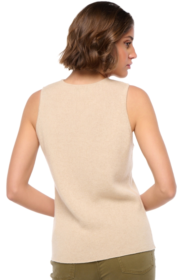 Cachemire pull femme col rond vuppia natural beige s