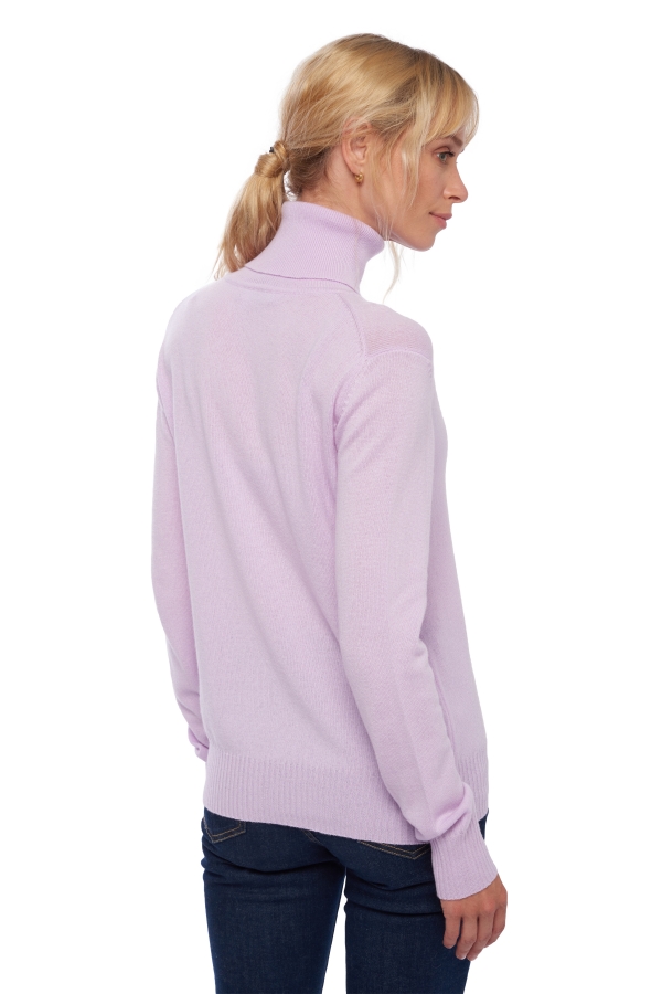 Cachemire pull femme col roule lili lilas 4xl