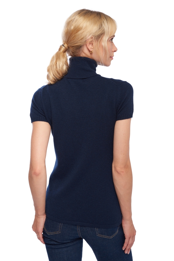 Cachemire pull femme col roule olivia marine fonce s
