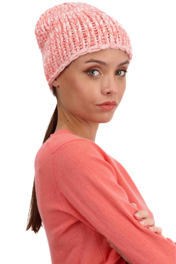 Cachemire pull femme tchoopy natural ecru rose pale peach 26 x 23 cm