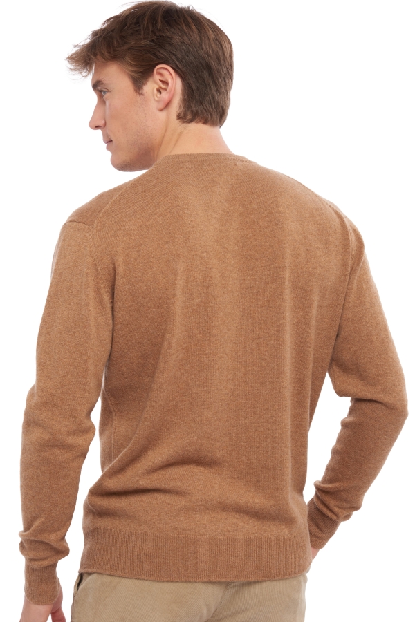 Cachemire pull homme col rond nestor camel chine 3xl
