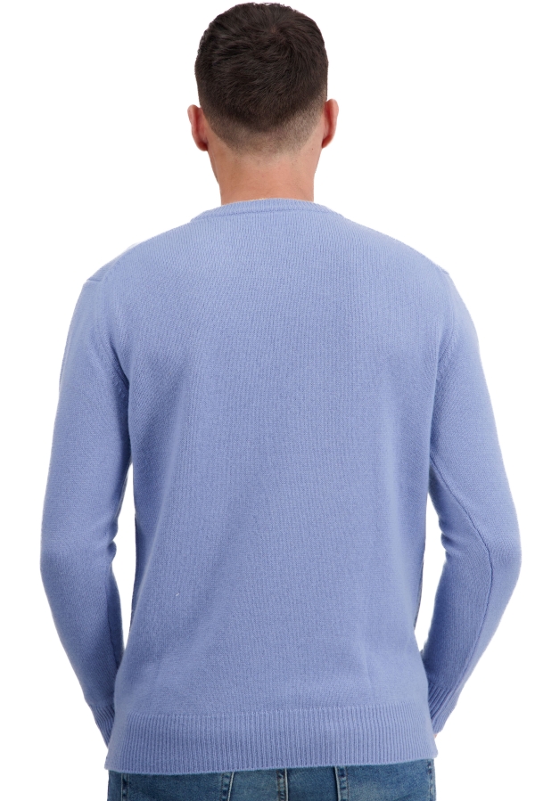 Cachemire pull homme col rond touraine first light blue 2xl