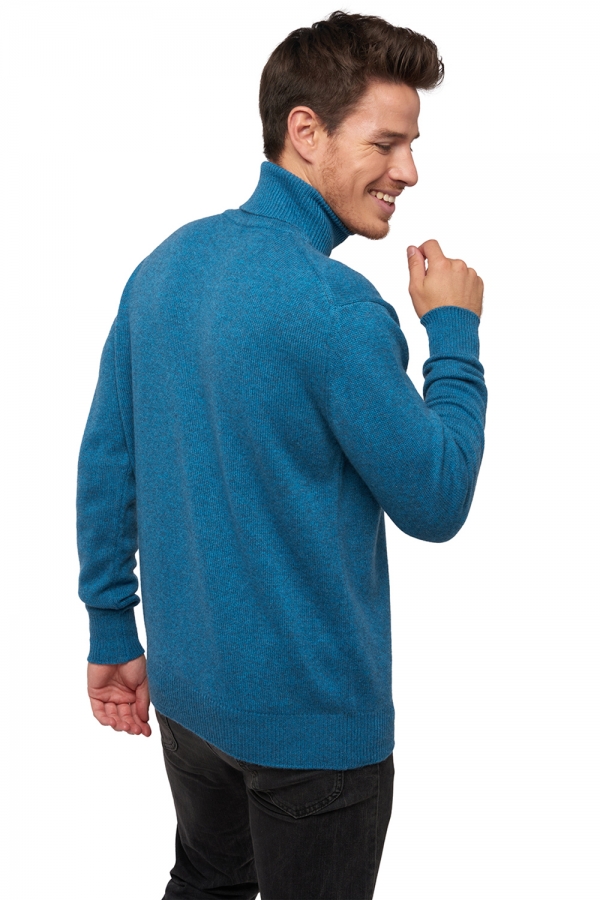Cachemire pull homme col roule edgar 4f manor blue m