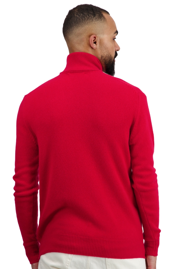 Cachemire pull homme col roule edgar 4f rouge 3xl