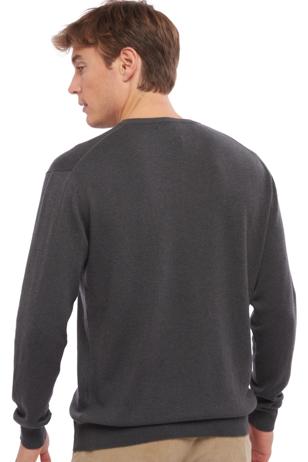 Cachemire pull homme col v gaspard anthracite m