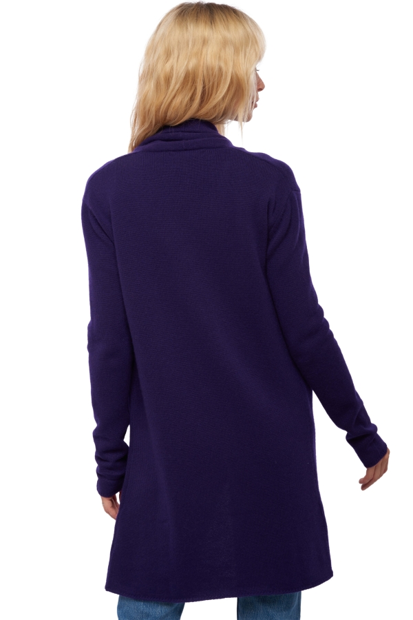 Cachemire robe manteau femme perla deep purple m