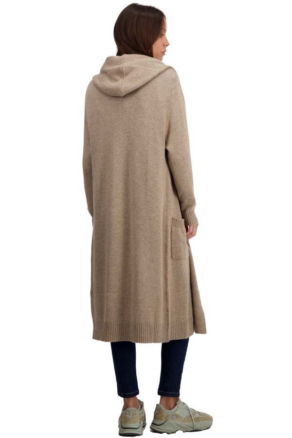 Cachemire robe manteau femme thonon natural brown m