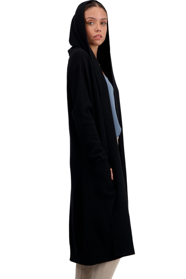 Cachemire robe manteau femme thonon noir s