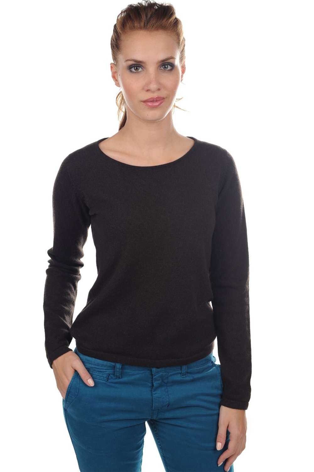 Cachemire pull femme col rond solange capuccino m