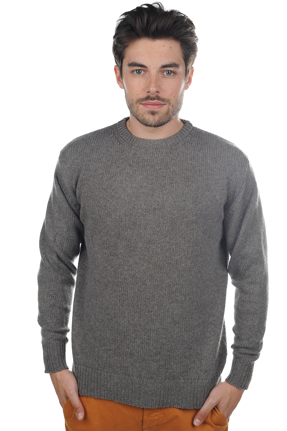 Cachemire pull homme col rond bilal marmotte chine m