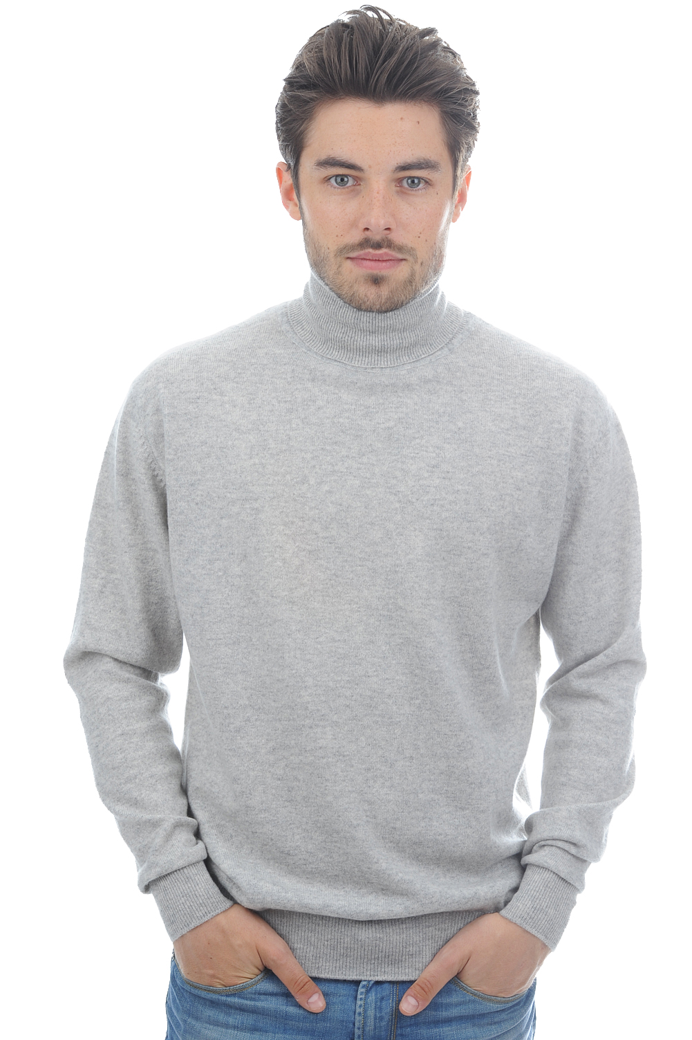 Cachemire pull homme col roule edgar flanelle chine l