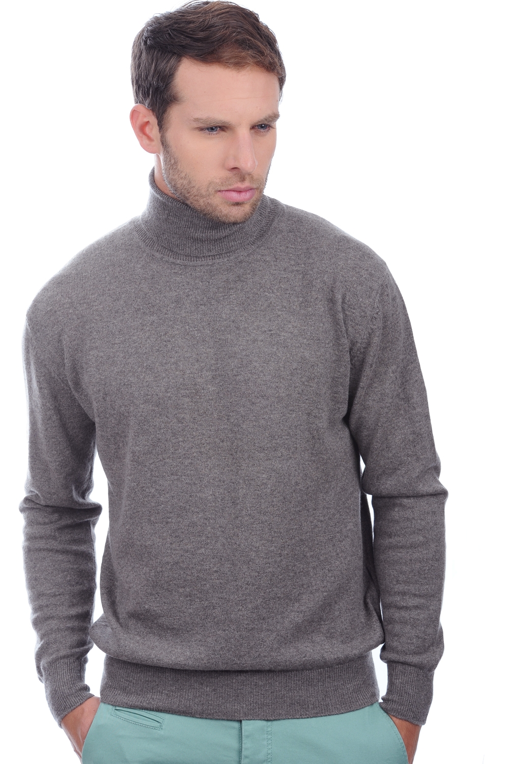 Cachemire pull homme col roule edgar marmotte chine m