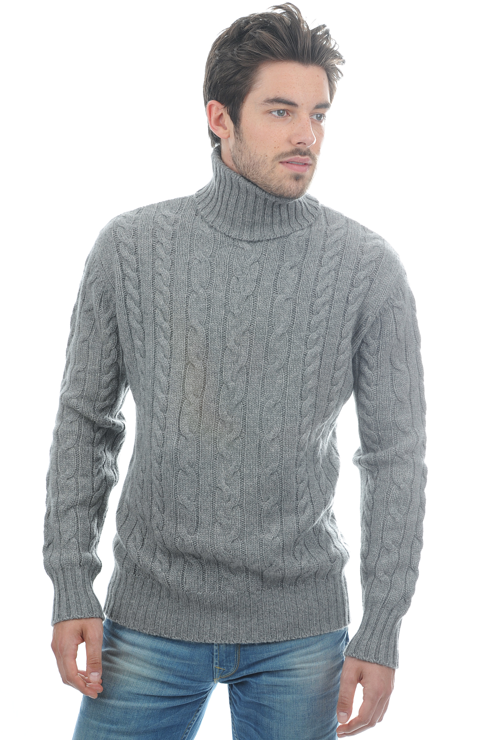 Cachemire pull homme lucas gris chine xs