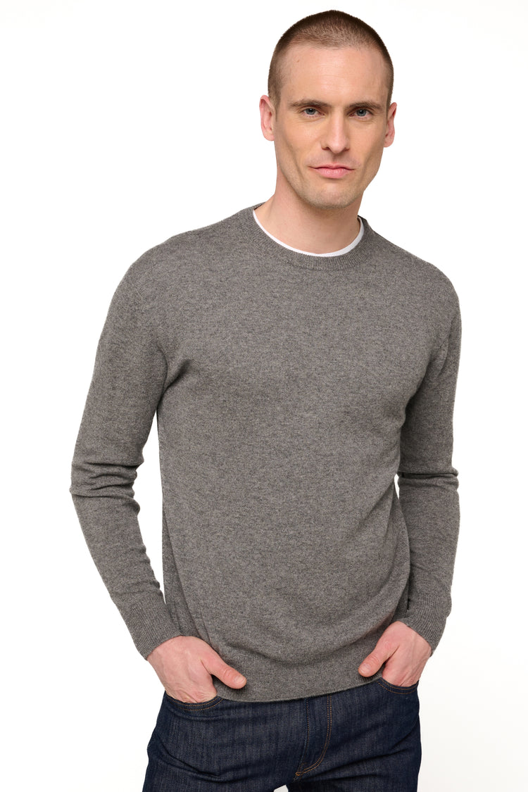 Nestor en cachemire homme - marmotte chiné - Mahogany