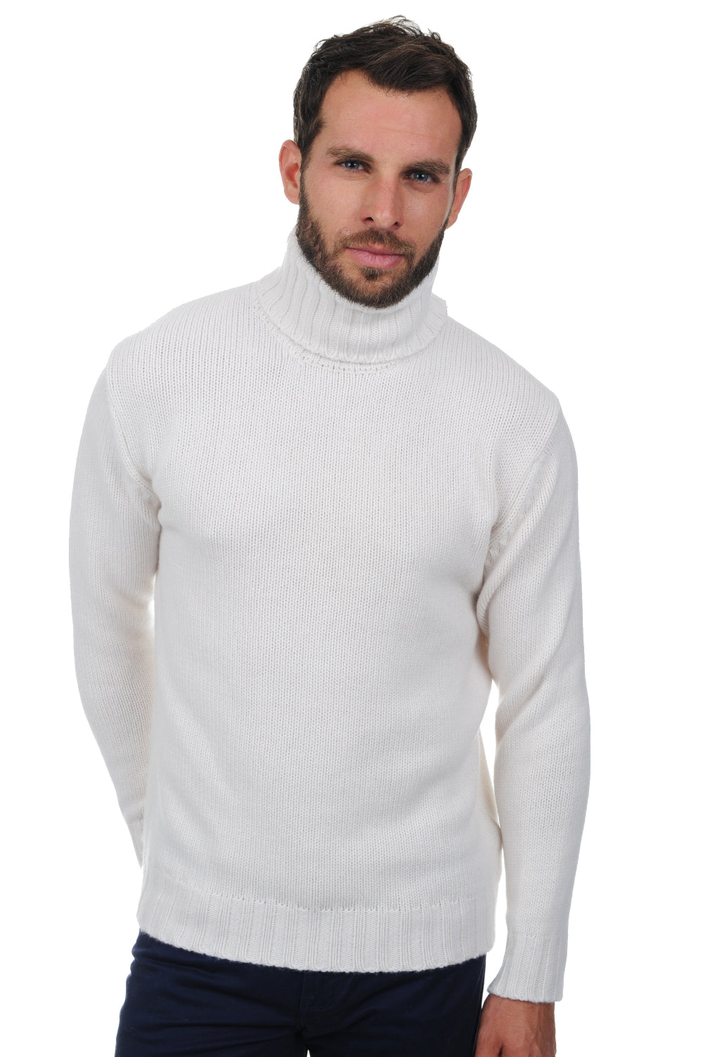 Achille en cachemire homme - blanc cassé - Mahogany