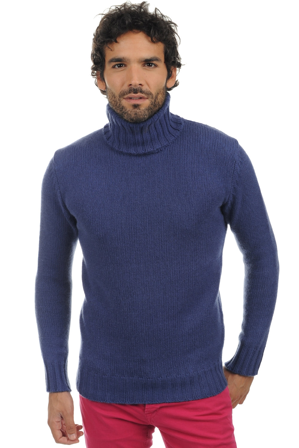 Achille en cachemire homme - bleu mâle - Mahogany