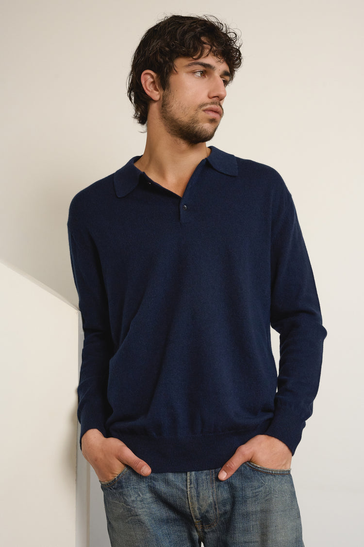 Alexandre en cachemire homme - Vue 1 - marine foncé - Mahogany