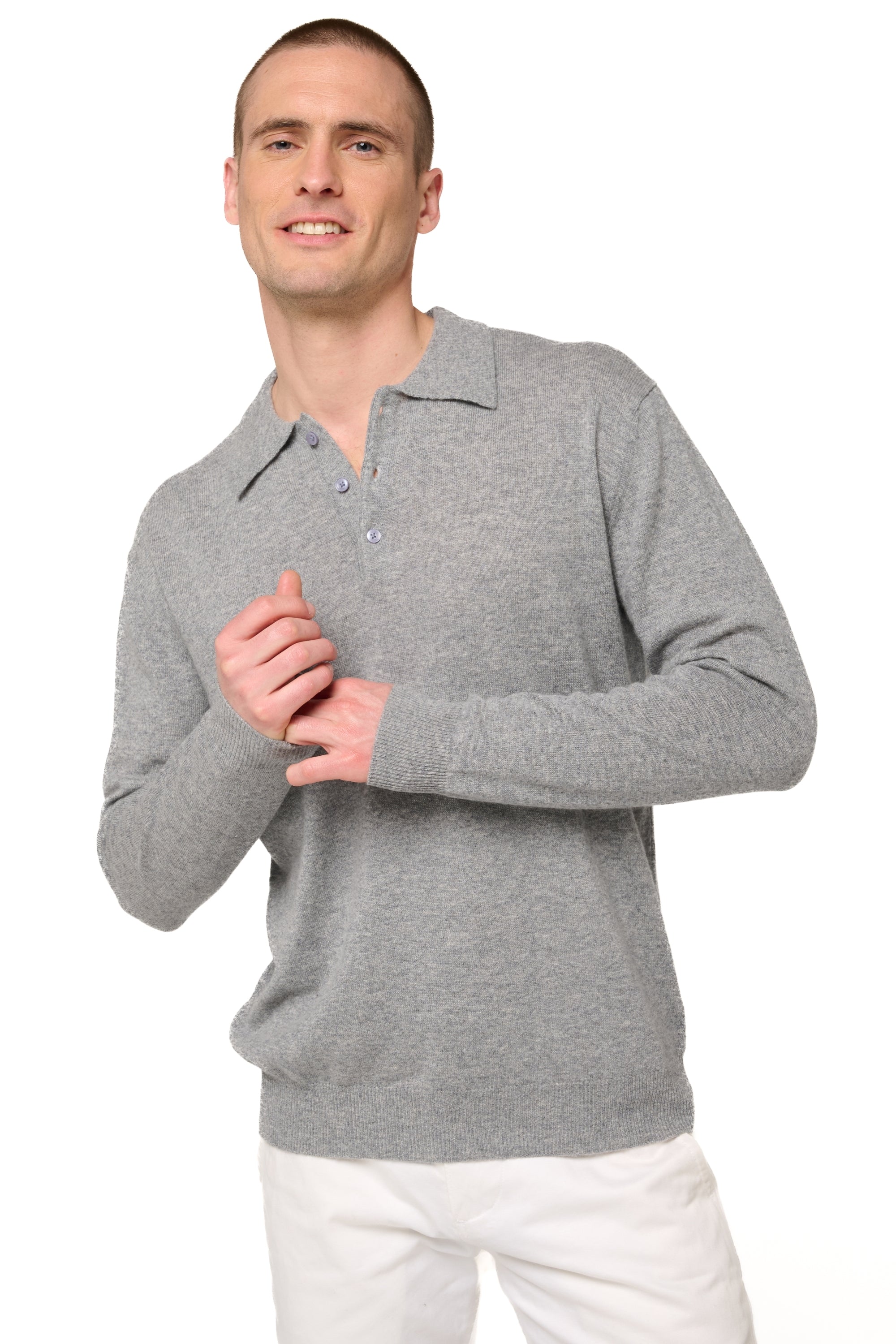 Alexandre en cachemire homme - gris chiné - Mahogany
