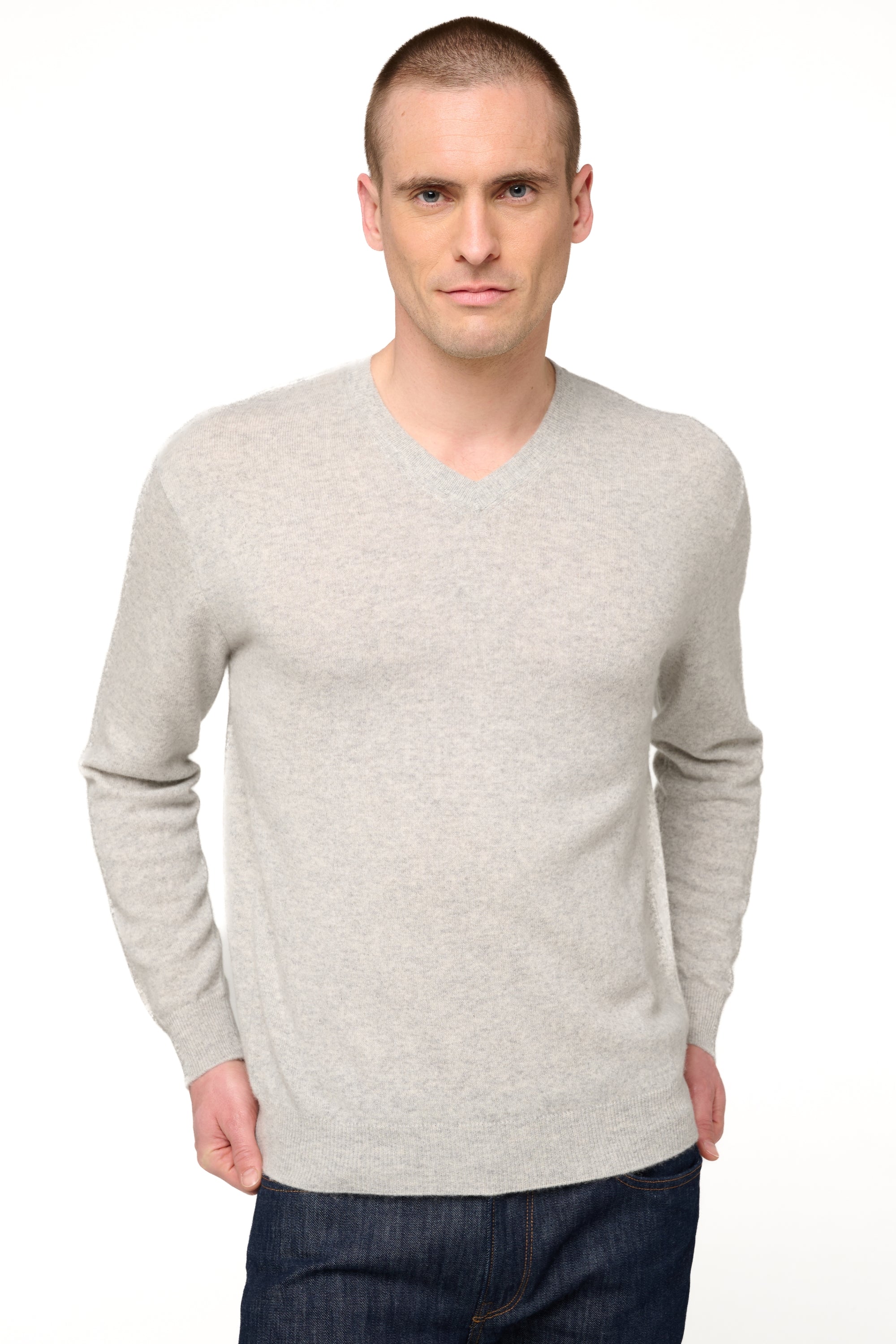 Gaspard en cachemire homme - flanelle chiné - Mahogany