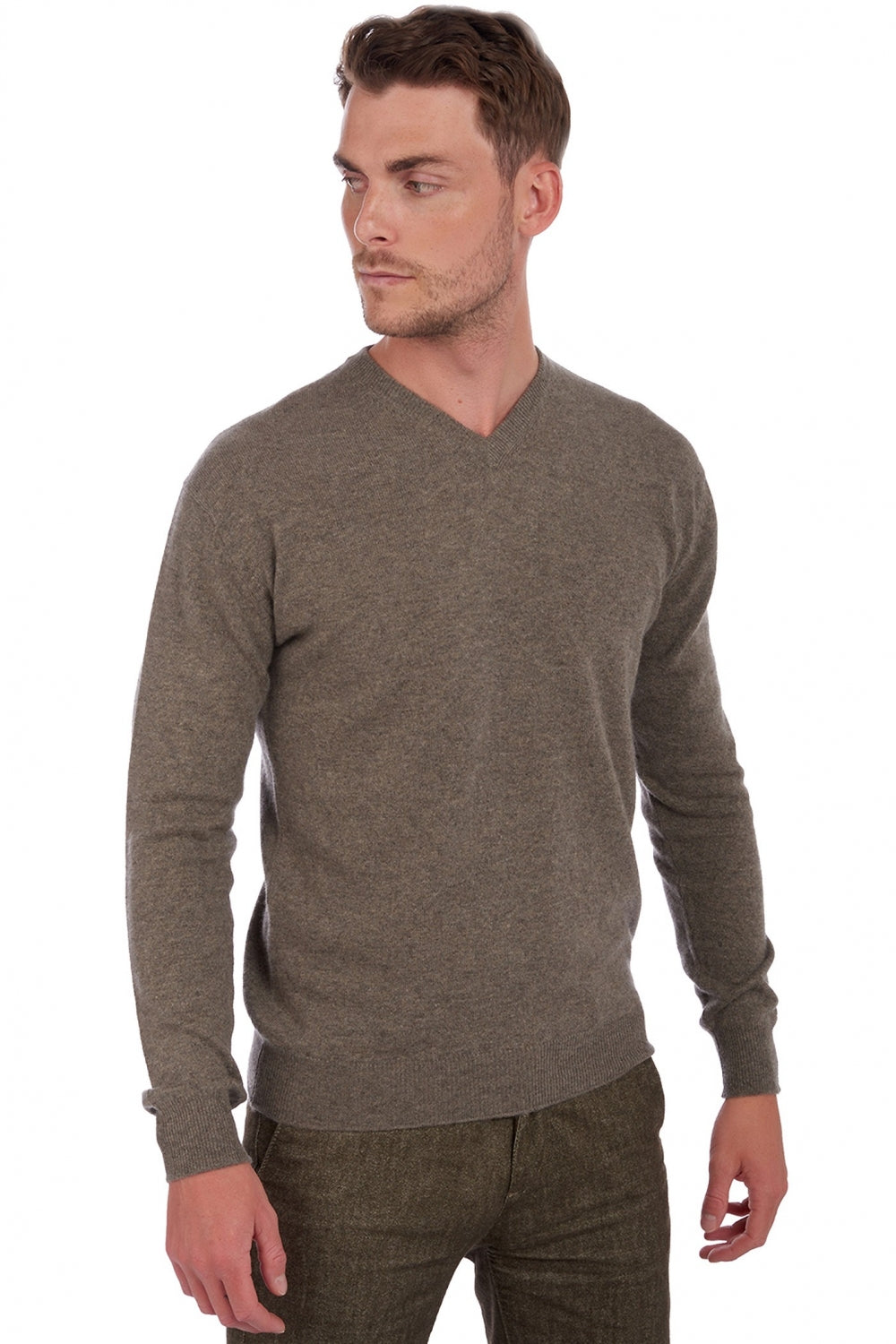 Gaspard en cachemire homme - marmotte chiné - Mahogany