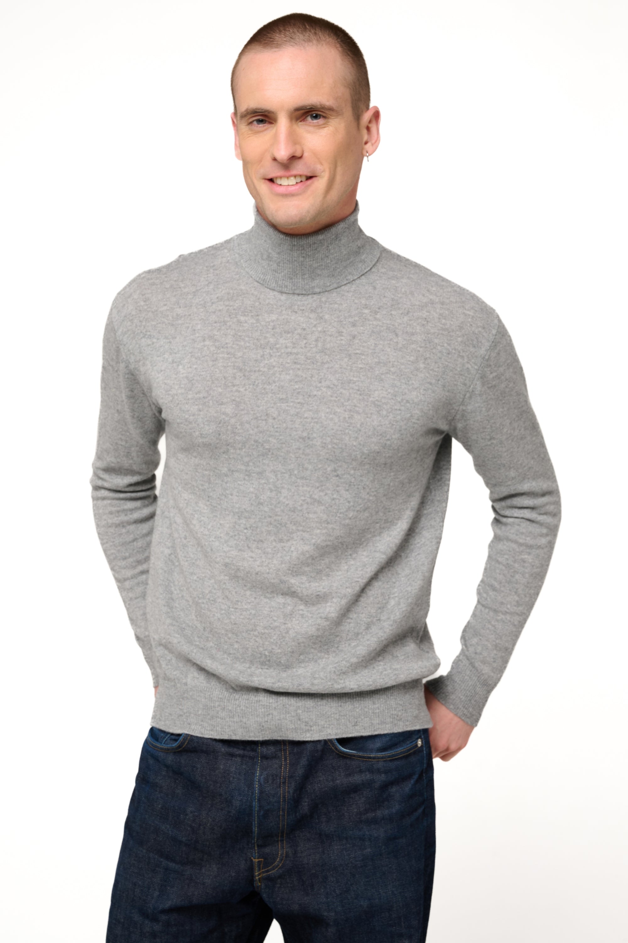 Edgar en cachemire homme - gris chiné - Mahogany