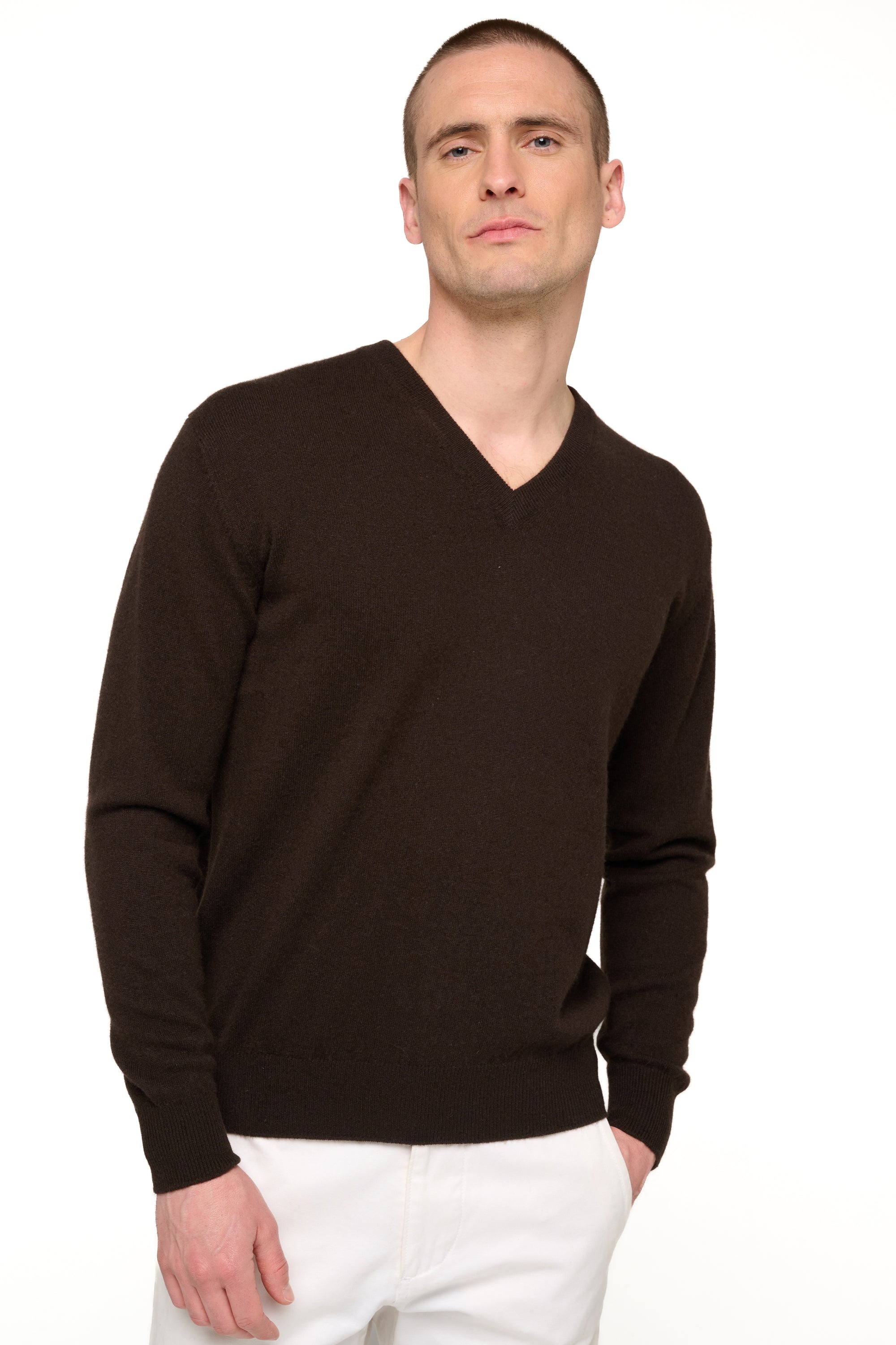 Hippolyte en cachemire homme - brownies - Mahogany