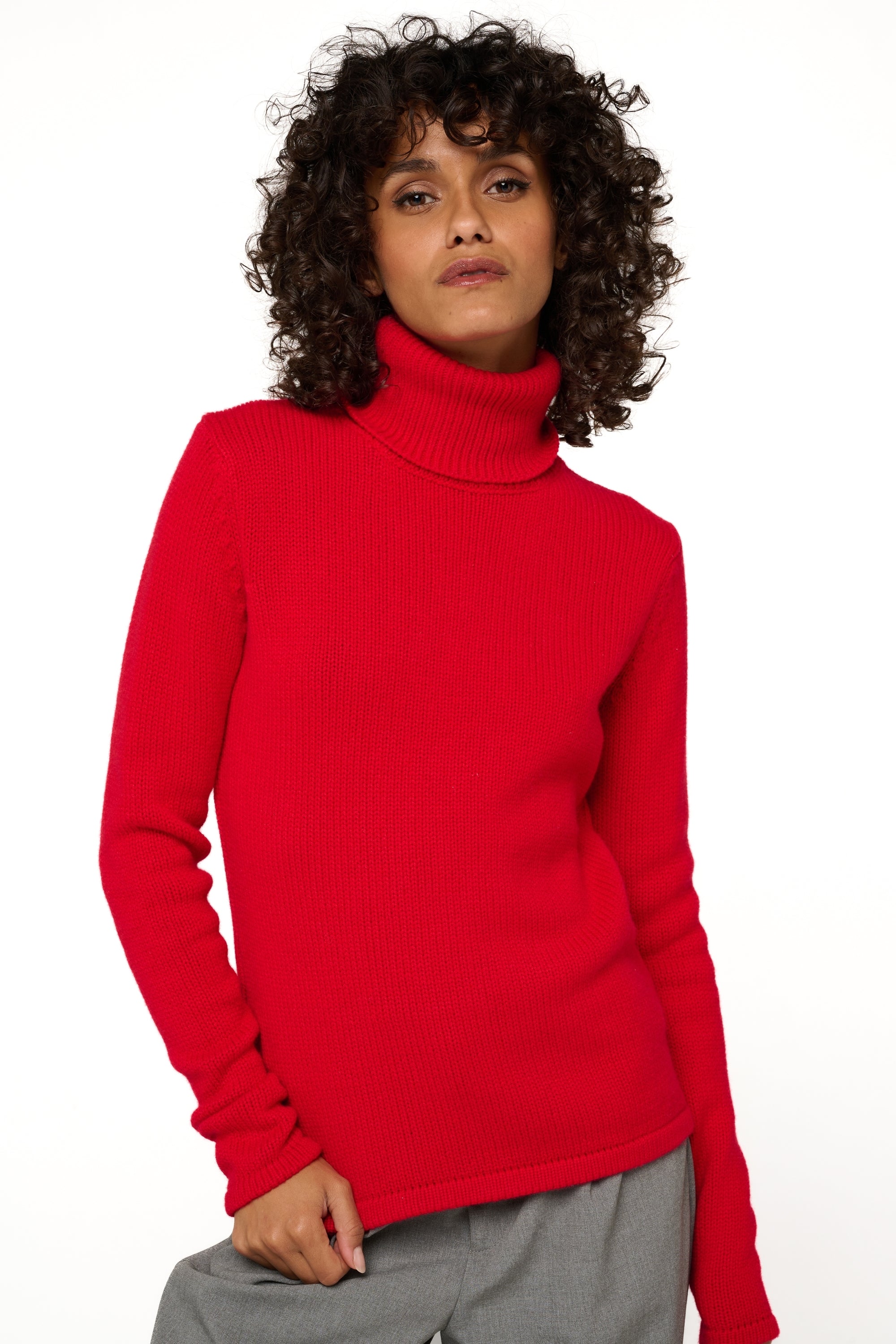 Carla en cachemire femme - rouge velours - Mahogany