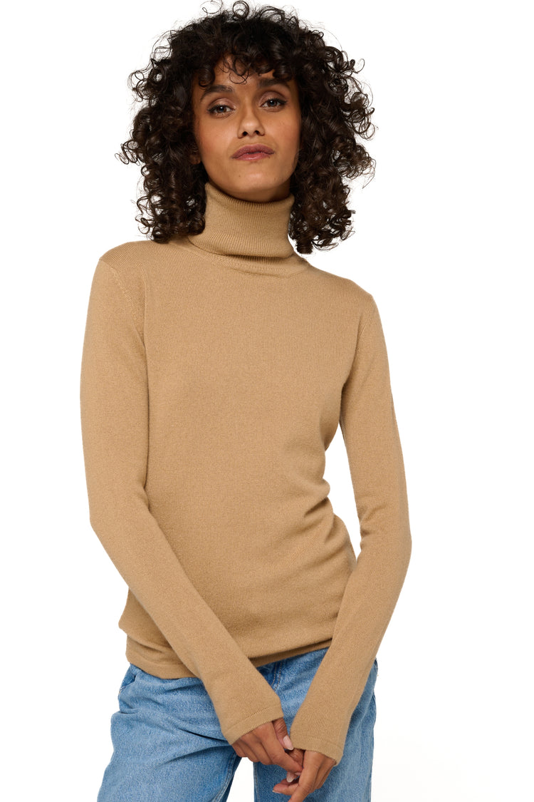 Jade en cachemire femme - camel - Mahogany