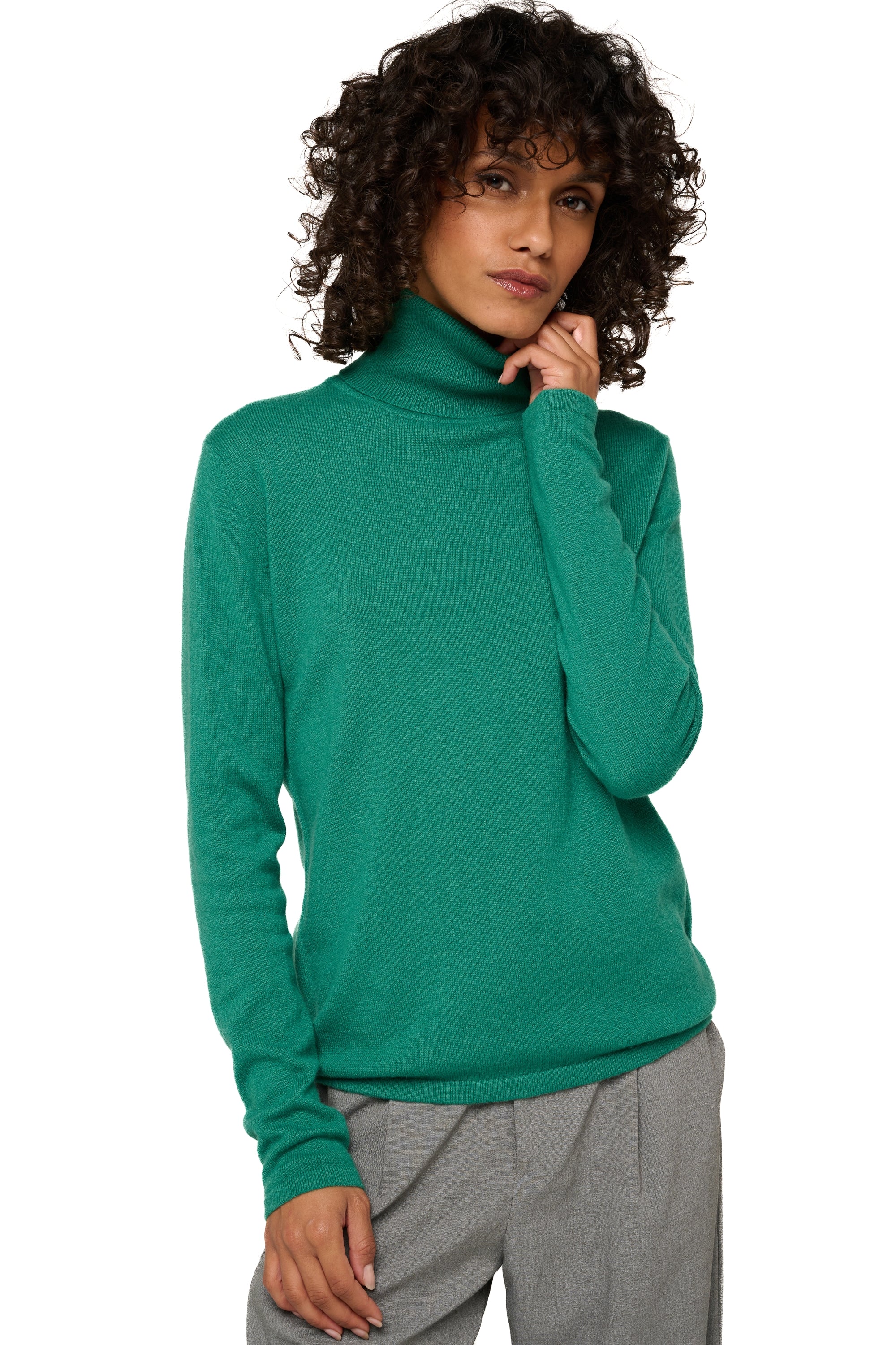 Jade en cachemire femme - vert anglais - Mahogany