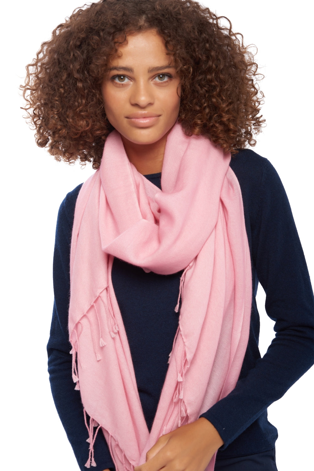 Diamant en cachemire mixte - rose - Mahogany